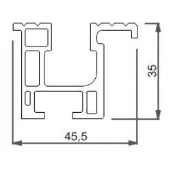 ALUMINIUM SILL 19215 2PC
W=2169gr/m