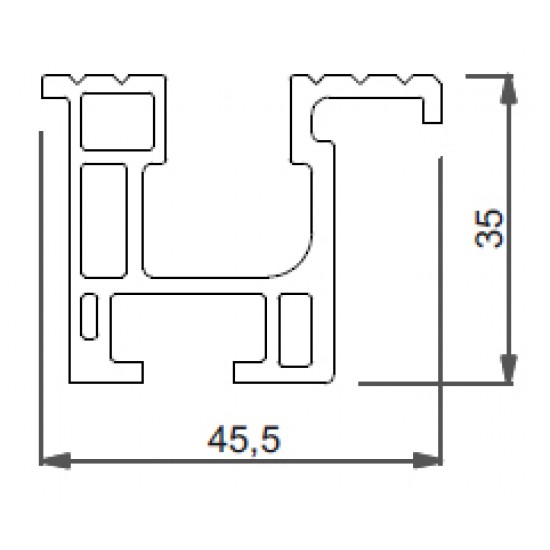 ALUMINIUM SILL 19215 2PC
W=2169gr/m - C00000000249