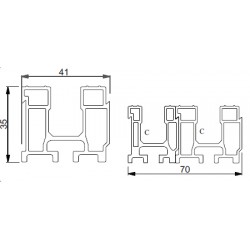 ALUMINIUM SILL 19233 2PT FR A2
W=1018,4gr/m