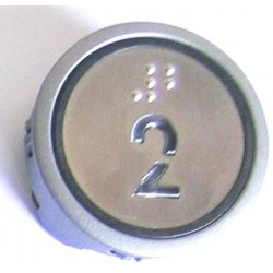 07/23.164 ROUND PUSH BUTTON Braille ”2” (TYPE Orion-Gulliver)